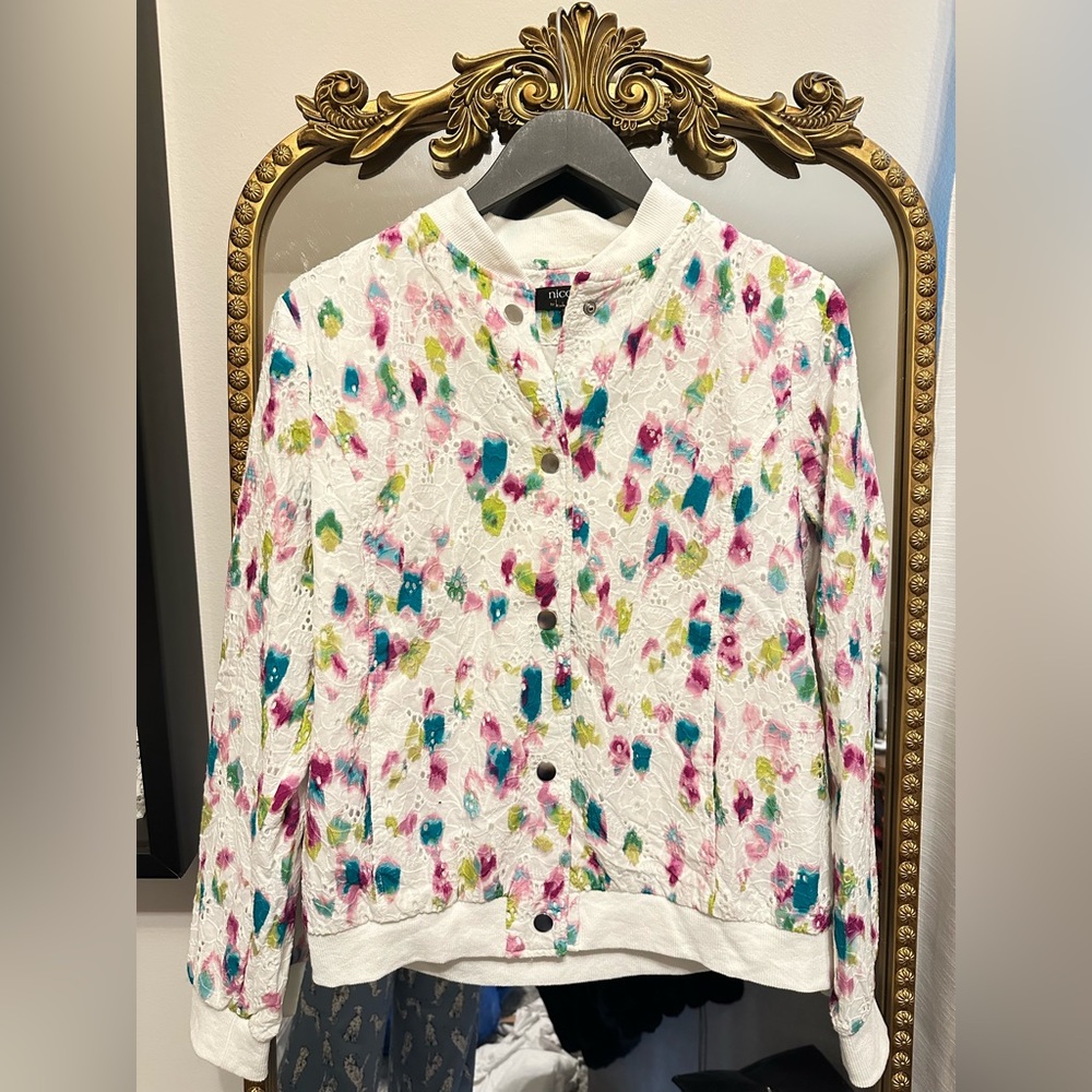 Nicole by Nicole Miller Eyelet Bomber